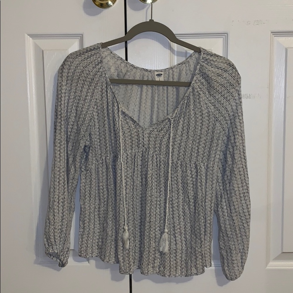 Loose Tie Blouse